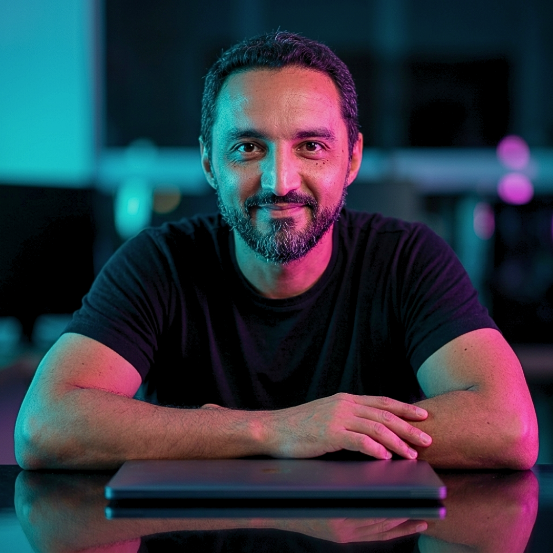 Robson Siqueira em seu ambiente de trabalho